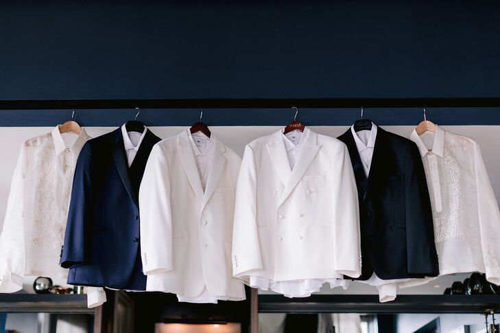 White and Navy Suit Jackets