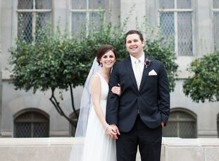 Madison Briscoe (25 and a third grade teacher) and Andrew Quinnette’s (26 and a CPA) gorgeous wedding uses a chic color palette of plum, gold and cham