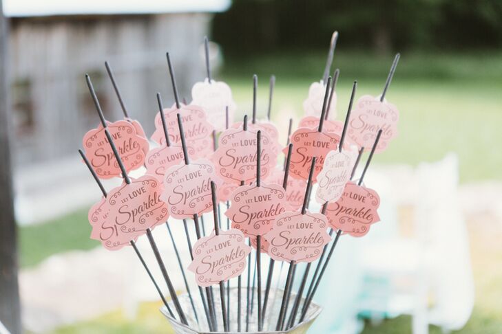 Pink Personalized Sparklers