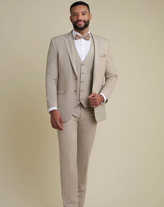 BLACKTIE SAVOY Tan Wedding Suit Champagne Tuxedo - 5