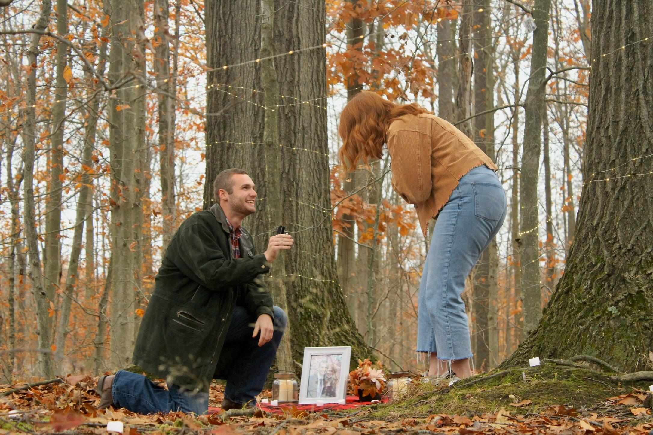 Ben proposes at Headwater's Park!! (364 day's from our first date)