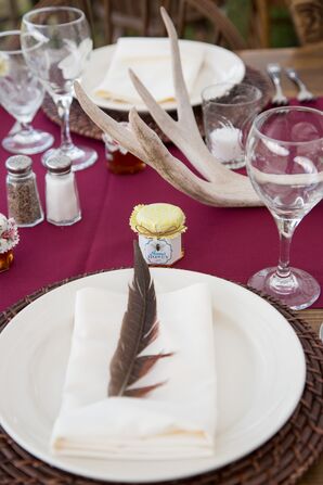Feather-Accented Place Settings