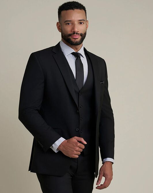 BLACKTIE SAVOY Black Wedding Suit Black Tuxedo - 5