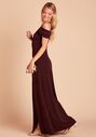 Birdy Grey Dev Crepe Dress Cabernet V-Neck Bridesmaid Dress - thumbnail - 2
