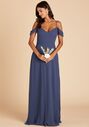 Birdy Grey Devin Convertible Dress in Slate Blue V-Neck Bridesmaid Dress - thumbnail - 1