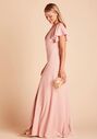 Birdy Grey Hannah Crepe Dress in Dusty Rose V-Neck Bridesmaid Dress - thumbnail - 2