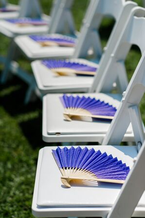 Purple Paper Ceremony Fans