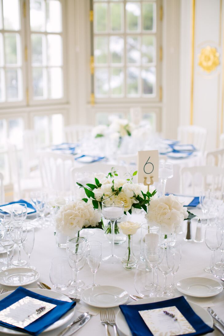 White Rose, Peony and Hydrangea Centerpiece