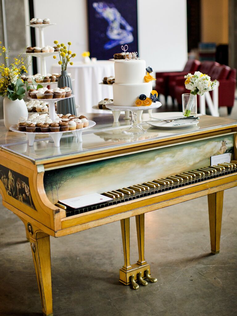 Harpsichord dessert table display. 
