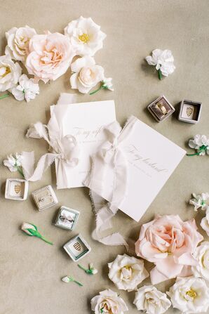 Wedding Vow Booklets With Ribbon Accents