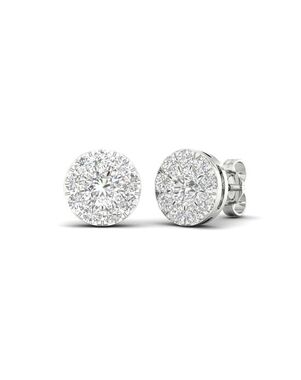 Kay Jewelers Lab-Created Diamonds by KAY Stud Earrings 1-1/2 ct tw Round-Cut 14K White Gold Wedding Earring photo