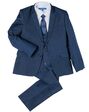 Perry Ellis "Noah" Kids Navy Suit (5-Piece Set) Flower Girl Dress and Ring Bearer Outfit - thumbnail - 1