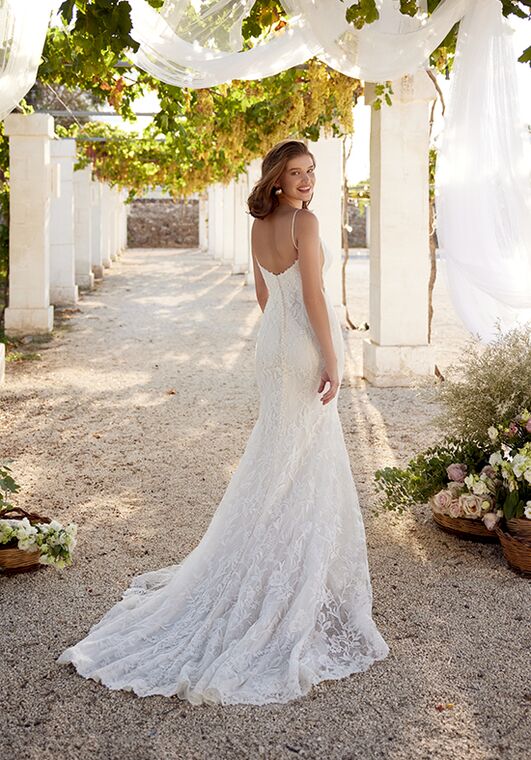 Lillian West 66399 Fit-and-Flare Wedding Dress - 5