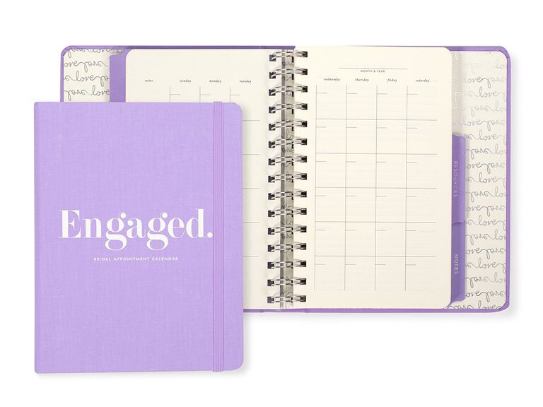 Engaged wedding appointment calendar planner notebook