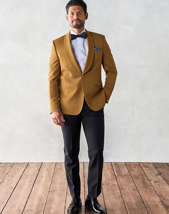 The Black Tux Marigold Shawl Jacket Tuxedo Gold Tuxedo - 1