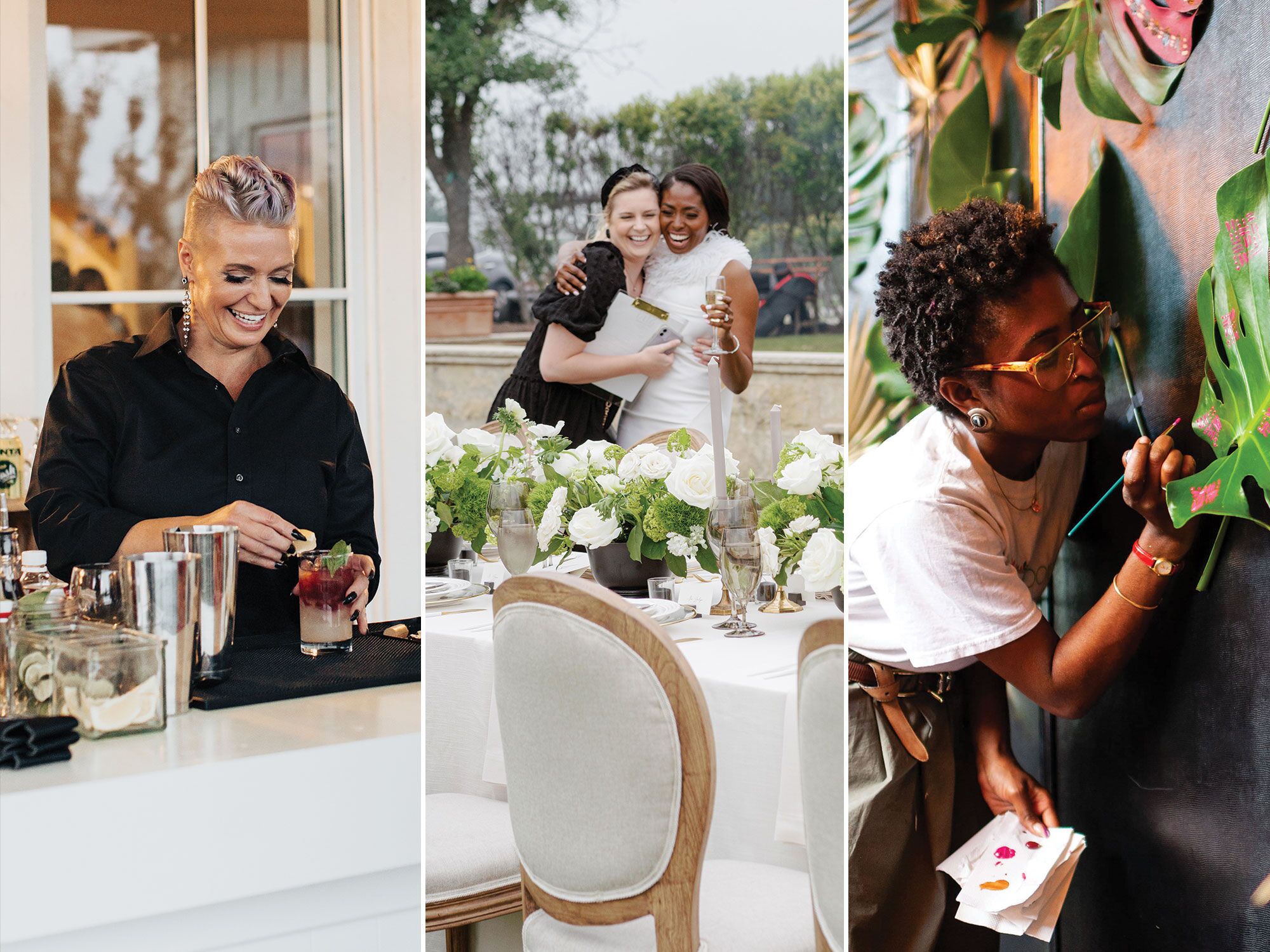 Collage of wedding vendors