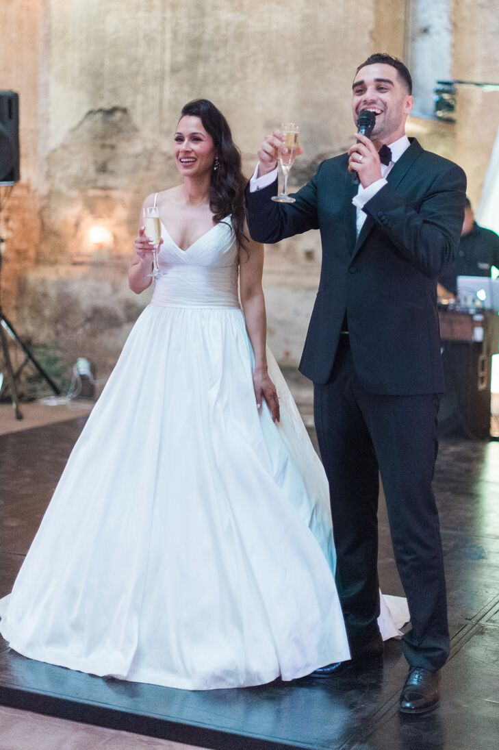 Modern Ball Gown with Thin Straps