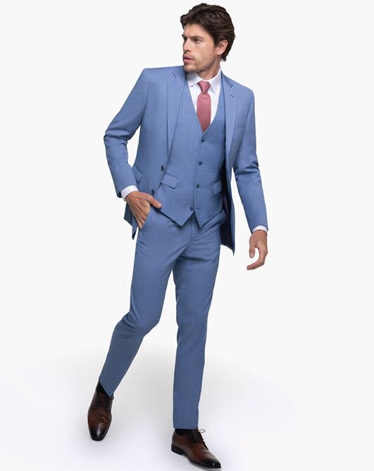 Generation Tux Postman Blue Notch Lapel Suit Blue Tuxedo - 3