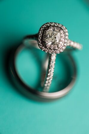 Asscher Cut Diamond and Silver Rings