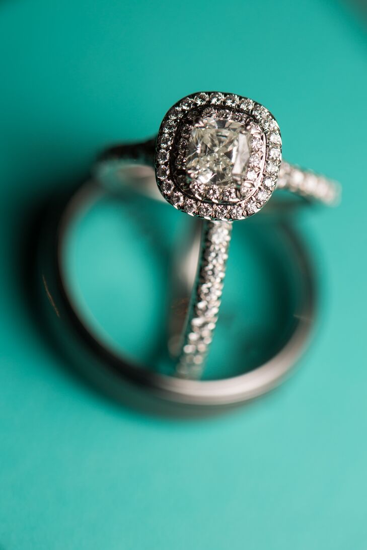 Asscher Cut Diamond and Silver Rings