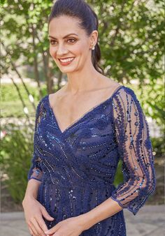 Jade Couture Mother of the Bride by Jasmine K258022 Blue Mother Of The Bride Dress