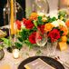 Yellow Napkin and Black Plate at Wedding Place Setting
