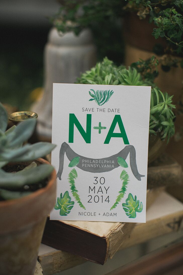 "I wanted to keep things as close to home as possible, so my paper suite was designed and lovingly executed by my graphic designer brother," says Nicole.