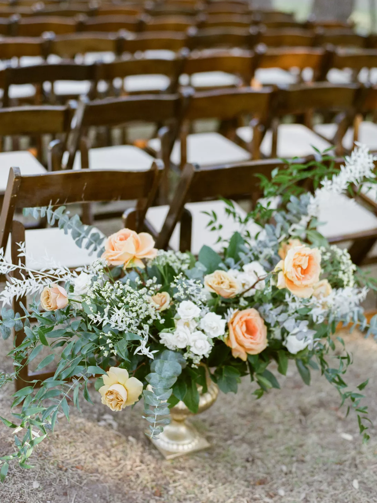 Eucalyptus aisle decor for your wedding reception