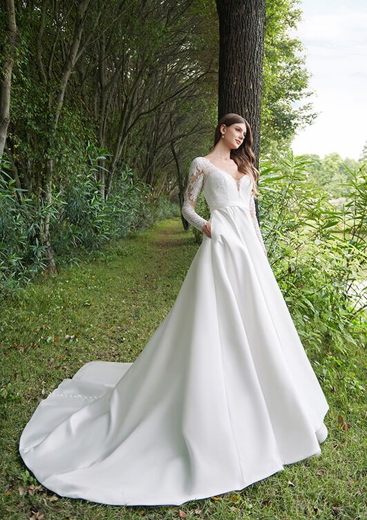 AW Bridal AW EVELINA WEDDING DRESS A-Line Wedding Dress - 5