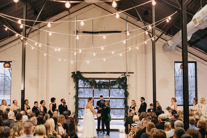 Industrial Winter Wedding at at PAIKKA in St. Paul, Minnesota