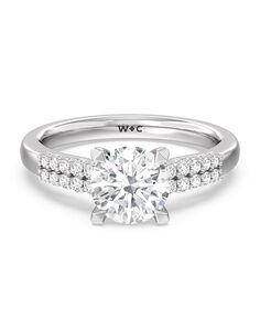 With Clarity Classic Round Cut Engagement Ring