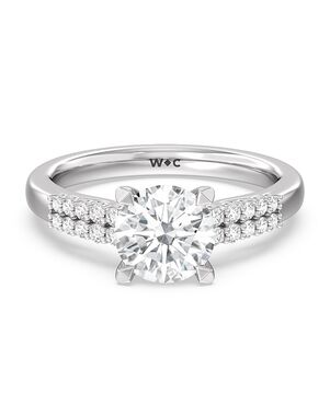 With Clarity Classic Round Cut Engagement Ring