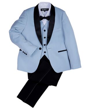 BLACKTIE "London" Kids Powder Bue Tuxedo (5-Piece Set) Flower Girl Dress and Ring Bearer Outfit