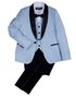 BLACKTIE "London" Kids Powder Bue Tuxedo (5-Piece Set) Flower Girl Dress and Ring Bearer Outfit - thumbnail - 1