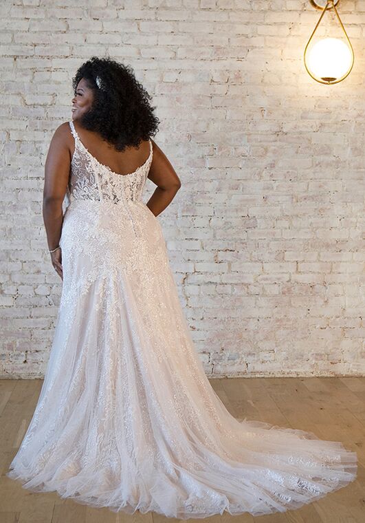 Stella York 7479 plus Fit-and-Flare Wedding Dress - 3