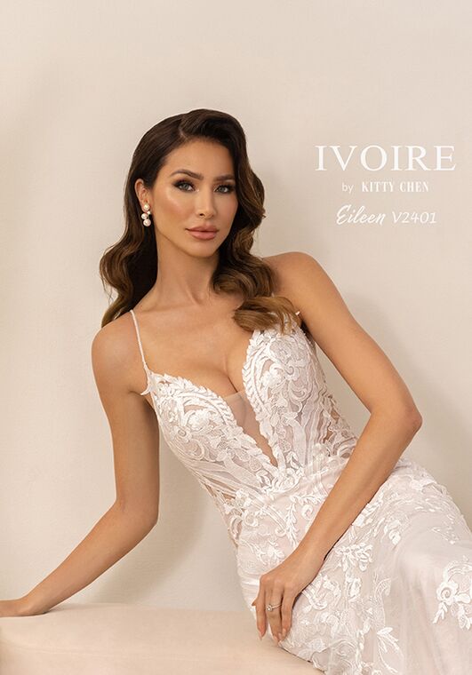 IVOIRE by KITTY CHEN EILEEN, V2401 Fit-and-Flare Wedding Dress - 4