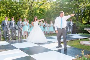 DIY Black-and-White Checkerboard Dance Floor