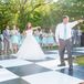 DIY Black-and-White Checkerboard Dance Floor