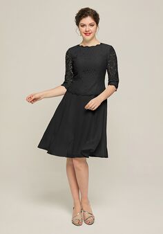 AW Bridal AW Tessie Dress Black Mother Of The Bride Dress