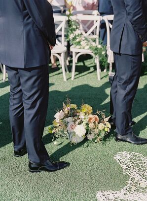 Flower Arrangement Honoring Late Groomsmen