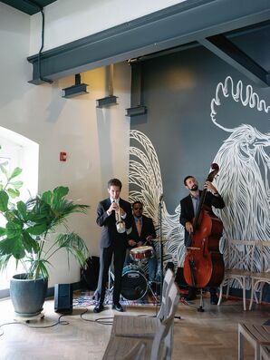 String Musicians at Restaurant Wedding Ceremony at Alma in Baltimore