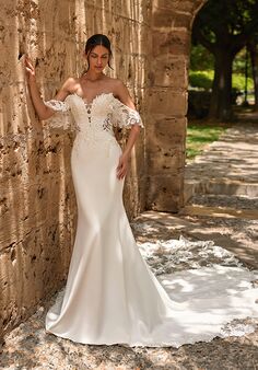 Moonlight Couture H1569 Mermaid and Trumpet Wedding Dress