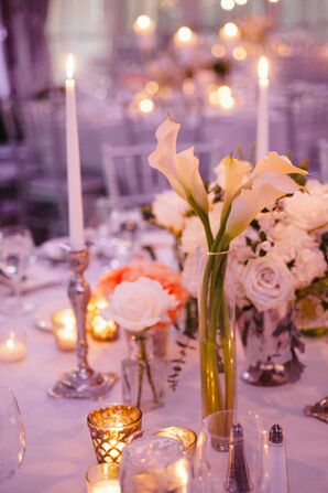White Rose and Calla Lily Centerpieces
