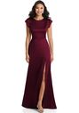 Dessy Group Shirred Cap Sleeve Maxi Dress with Keyhole Cutout Back - 8208 Bridesmaid Dress - thumbnail - 1