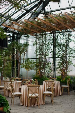 Hanging Greenery at Greenhouse Wedding