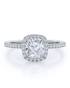 With Clarity Glamorous Cushion Cut Engagement Ring