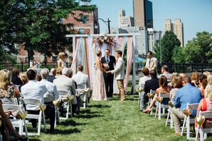 Holding Hands, Wedding Arch Draping