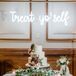Wedding Cake Table With Custom Neon Sign