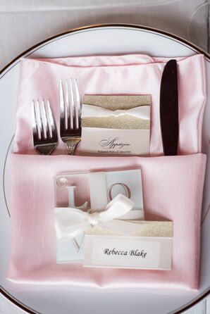 Square 'Love' Coaster Glass Wedding Favors