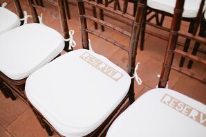 Neutral Wedding Ceremony Decor